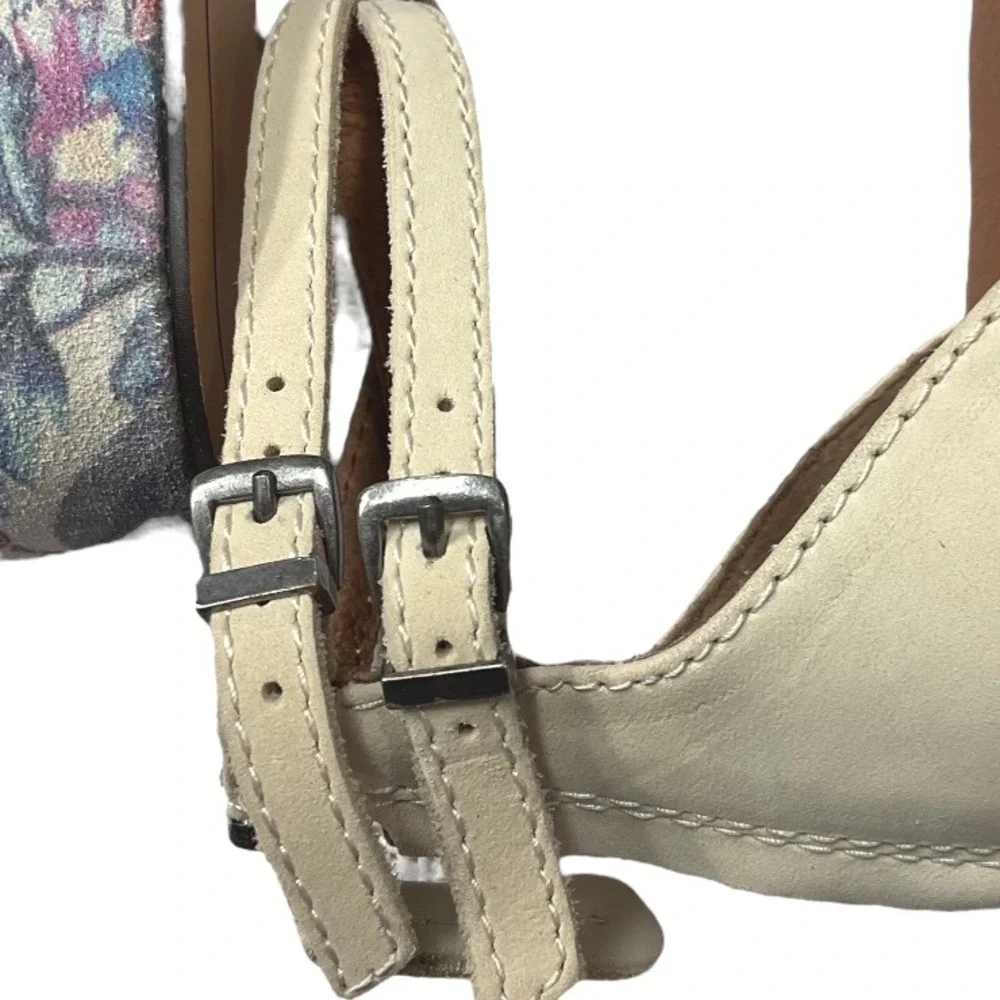 Gee Wawa Anthropologie Women's Daisy Floral Platform Shoes Ankle Strap Size‎ 6